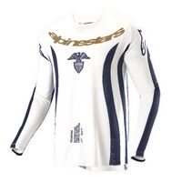 Alpinestars Limited Edition Dress Whites Tropical Techstar Jersey - White/Dark Blue/Gold