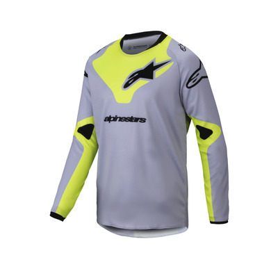 Alpinestars 2025 Youth Racer Veil Jersey  - Grey/Fluro Yellow