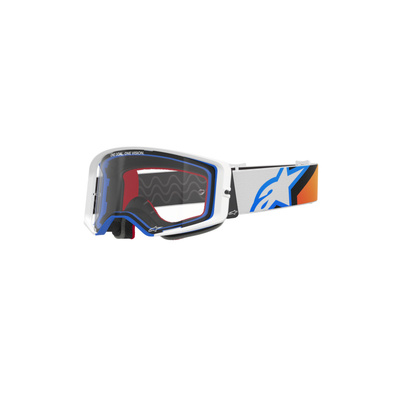 Alpinestars Supertech Corp Goggle - Clear Lens - Blue/Orange - OS