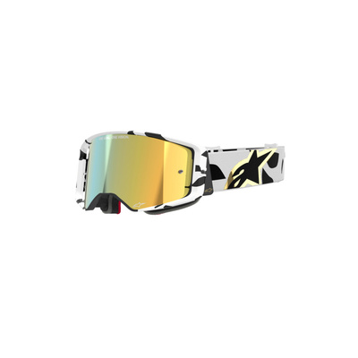 Alpinestars Supertech Corp Goggle - Mirror Gold Lens - White/Gold - OS