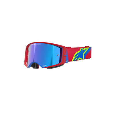 Alpinestars Supertech Corp Goggle - Mirror Blue Lens - Red/Blue - OS