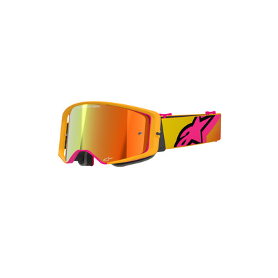 Alpinestars Supertech Corp Goggle - Mirror Red Lens - Yellow/Pink - OS