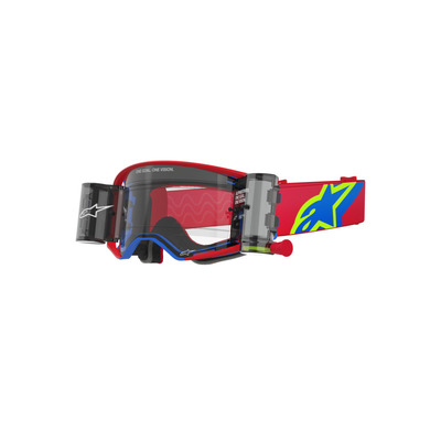 Supertech Corp Goggle - Clear Lens Roll Off - Red/Blue