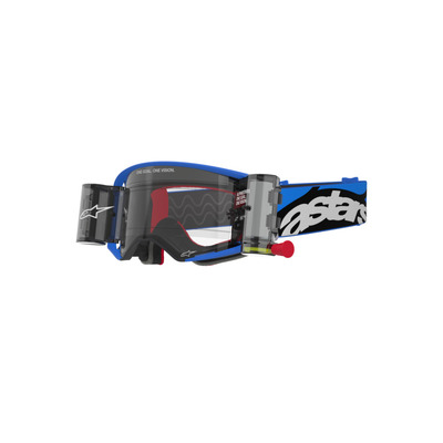 Alpinestars Supertech Stream Goggle - Blue/Clear Lens Roll Off