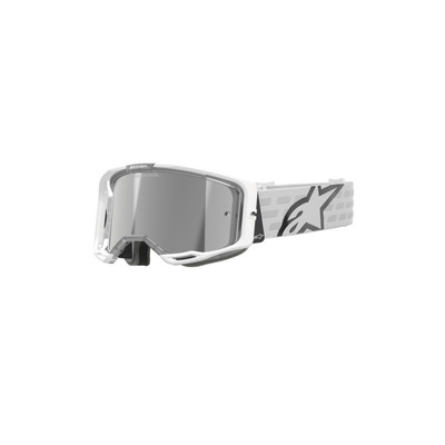 Alpinestars Vision 8 Corp Goggle - White/Mirror Silver Lens