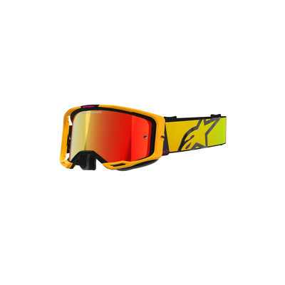 Alpinestars Vision 8 Corp Goggle - Mirror Red Lens - Yellow/Pink - OS