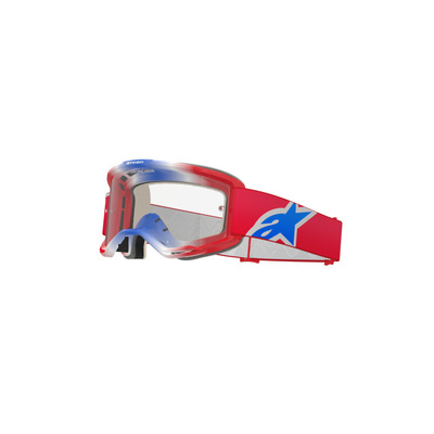 Alpinestars Vision 5 Corp Goggle - Red/White/Blue/Clear Lens