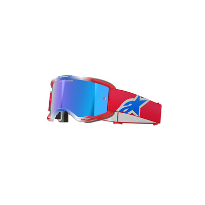 Alpinestars Vision 5 Corp Goggle - Mirror Blue Lens - Red/White/Blue - OS