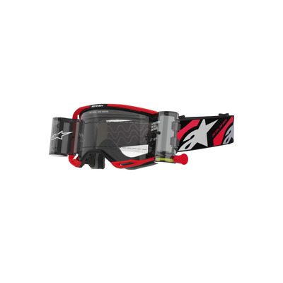 Alpinestars Vision 8 Luar Goggle - Red/Black/Clear Roll Off Lens