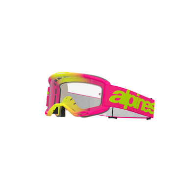 Alpinestars Vision 5 Wordmark Goggle - Pink/Fluro Yellow/Clear Lens