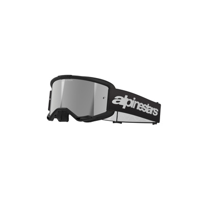 Alpinestars Vision 3 Wordmark Goggle - Mirror Silver Lens - Black - OS