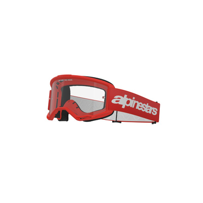 Alpinestars Vision 3 Wordmark Goggle - Clear Lens - Red - OS