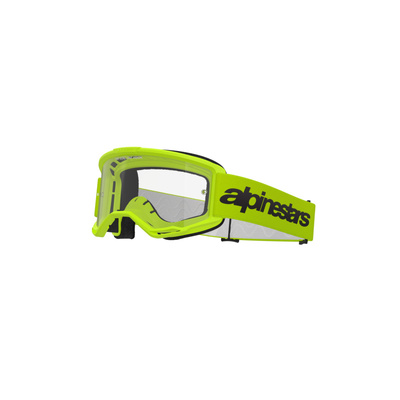 Alpinestars Vision 3 Wordmark Goggle - Clear Lens - Fluro Yellow - OS