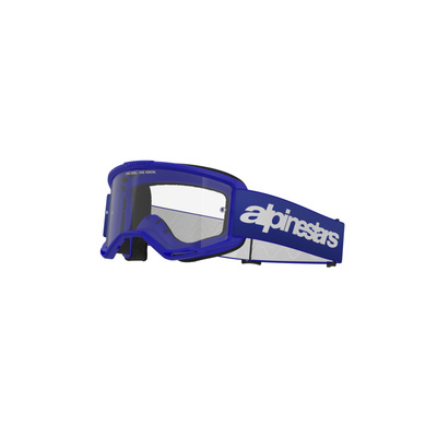 Alpinestars Vision 3 Wordmark Goggle - Clear Lens - Blue - OS