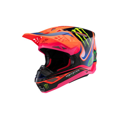 Alpinestars 2025 SM-10 Deegan Helmet ECE06  - Fluro Orange/Purple/Fluro Pink