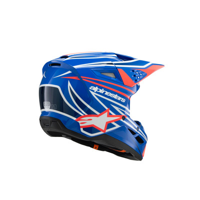 Alpinestars 2025 SM-3 Youth Wurx Helmet ECE06  - Blue/Red/White/Black