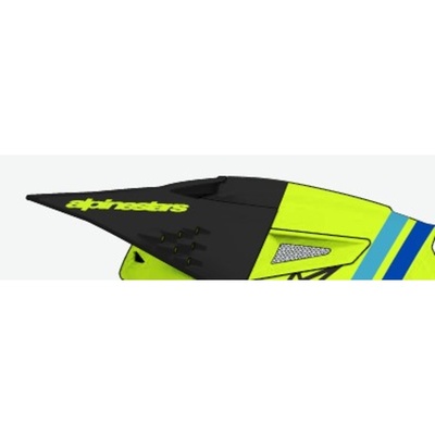 Alpinestars SM-3 Youth Radium Visor Ece06  - Fluro Yellow/Black/Blue - OS