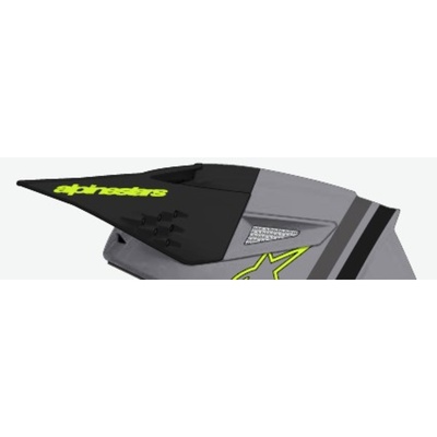 Alpinestars SM-3 Youth Radium Visor Ece06  - Grey/Black/Fluro Yellow - OS