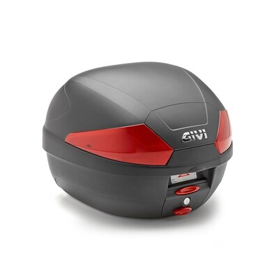 Givi Monolock Topcase 29L Black/Red - Includes Universal Plate