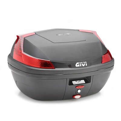 Givi Monolock Topcase 47L Black/Red - Includes Universal Plate