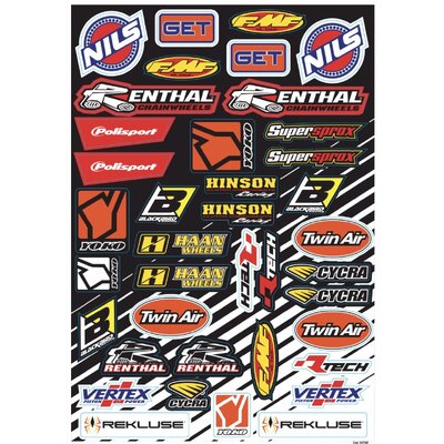 BLACKBIRD DECAL UNIVERSAL SPONSOR LOGO STICKER SHEET D