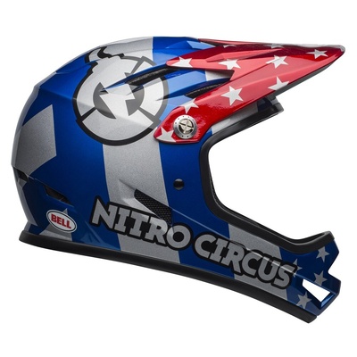 Bell Sanction Nitro Circus Bicycle Helmet - Blue/Red/Silver