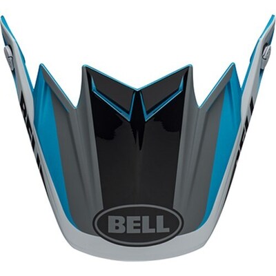 Bell Moto-9 Flex Division Replacement Peak - White/Black/Blue