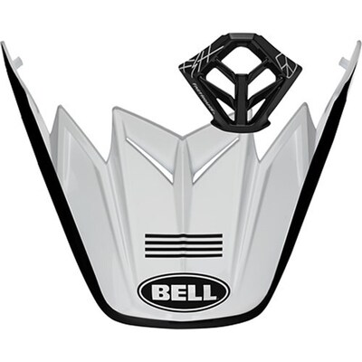 Bell Moto-9 4 Stripe Replacement Peak Kit - White/Black