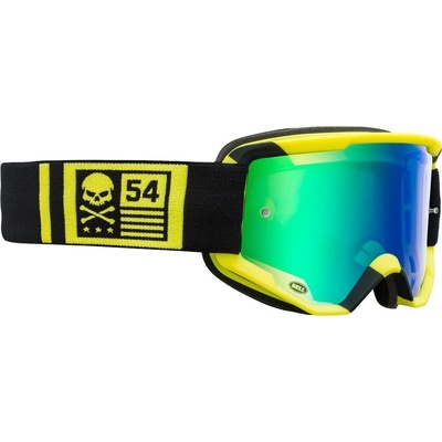 Bell Descender Xbones Goggles - Green Mirror Lens - Matte Hi-Vis/Black