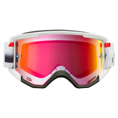 Bell Descender MR 20 Goggles - Vicoty Red Mirror Lens - Matte White/Red/Black