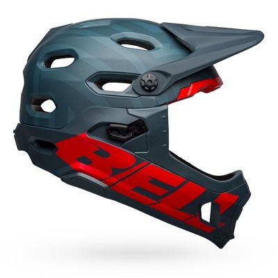 Bell Super DH Spherical MIPS Helmet - Prime Matte Blue/Crimson