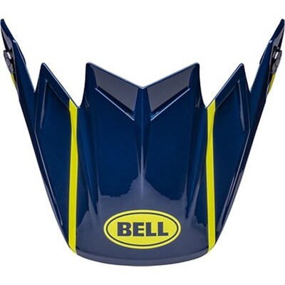 Bell Moto-9S Flex Sprint Matte/Gloss Replacement Peak - Dark Blue/Hi Vis Yellow