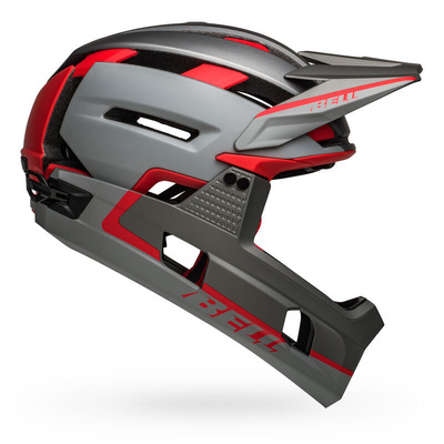 Bell Super Air R Spherical MIPS Helmet - Matte Grey/Red