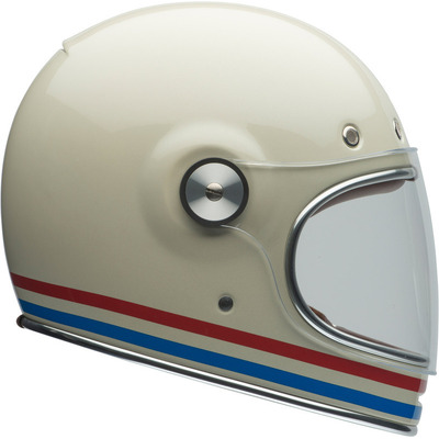 Bell Bullitt Rally Stripes Helmet - Pearl White/Red/Blue