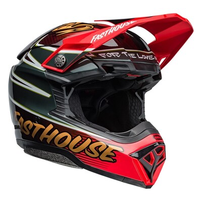 Bell Moto-10 Spherical Fasthouse DITD 24 Helmet - Red/Gold