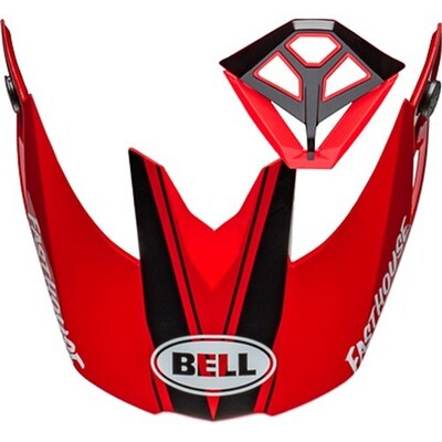 Bell Moto-10 Spherical DITD Replacement Peak - Red/Black