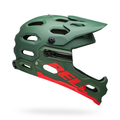 Bell Super 3R MIPS Helmet - Matte Green/Infrared