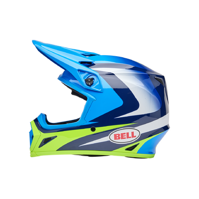 Bell MX-9 Mips Jackal Helmet - Blue/Hi Vis Yellow