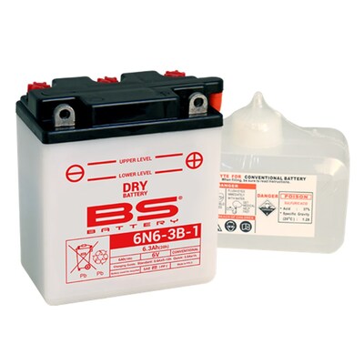 BS Battery Dry - 6N6-3B Battery - Inc Acid - Un2796/Class 8 - II