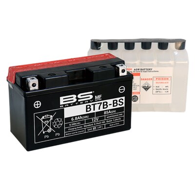 BS Battery Maintenance Free Battery - BT7B-BS - Inc Acid - Un2796/Class 8 - II