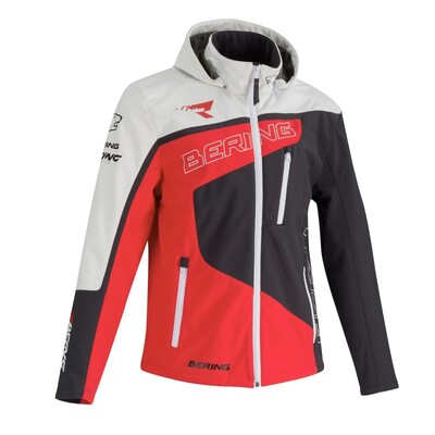 Bering Softshell Racing Jacket - Grey/White/Red