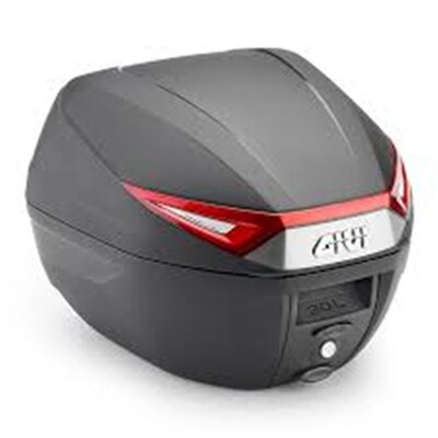 Givi Monolock Topcase 30L Black/Red - Includes Universal Plate