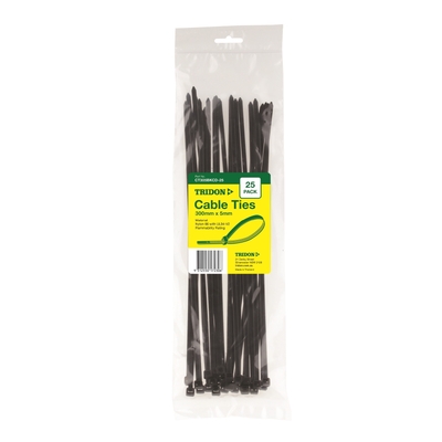 Tridon Cable Tie Black 300 X 5mm Pk25