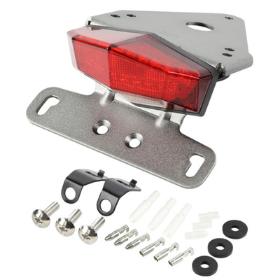 DRC Tail Light & Plate Hldr Edge 2 Alloy - Xr250 '03-,Xr50/100/230 - Red Lense