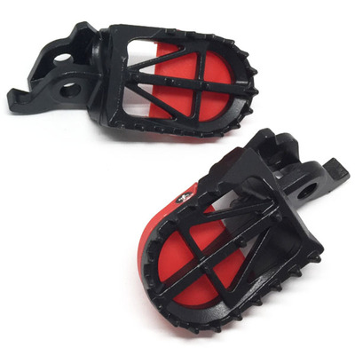 DRC Footpeg Motard With Slider - Crf250/450'02-,Crf150R'07-,Cr125/250'02-, Crf250L,Crf450L - 50Mm Crmo Black