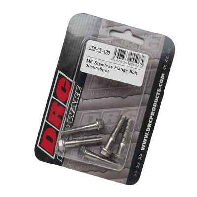 DRC Stainless M6 Flangebolt 5Pcs 30Mm