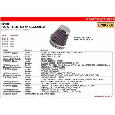 EMGO Air Filter Pod - 39mm 