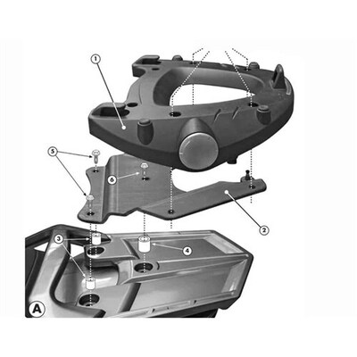 Givi Specific Monokey Rear Rack - Yamaha Fjr1300 06-20 (Plate Included - Max 6Kg)