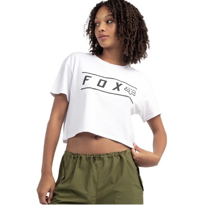 Fox Pinnacle Crop Tee - White