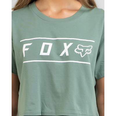 Fox Pinnacle Crop Tee - Sage